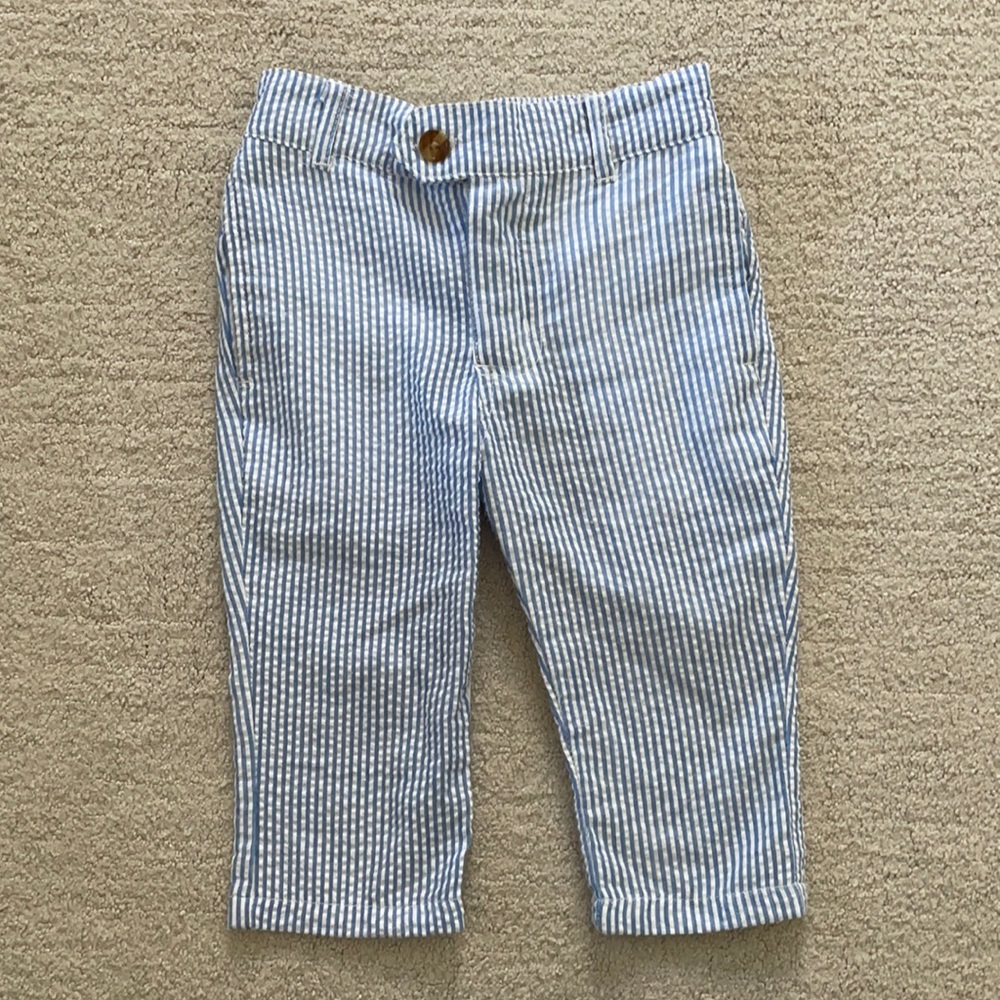 Kids: Andy and Evan sear sucker pants